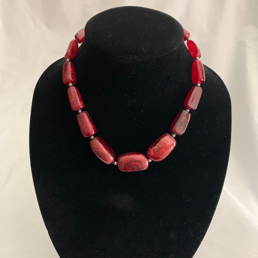 NY Red Stone 18" Necklace